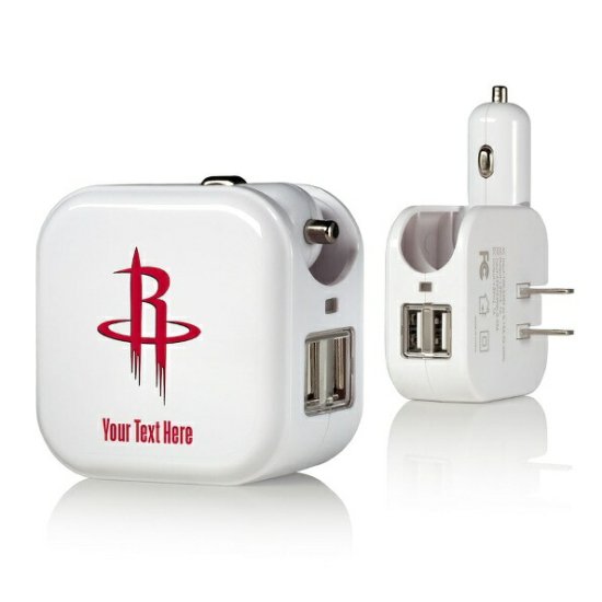 ヒューストンロケッツ （入れたい「文字」を備考欄に記入） 2-In-1 USB Charger - NBAグッズ バスケショップ通販専門店 ロッカーズ