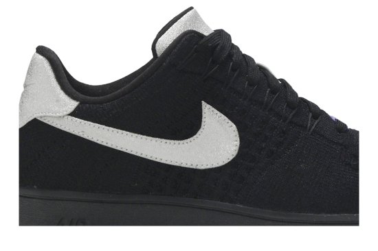 Air force 1 flyknit 2025 low black metallic silver