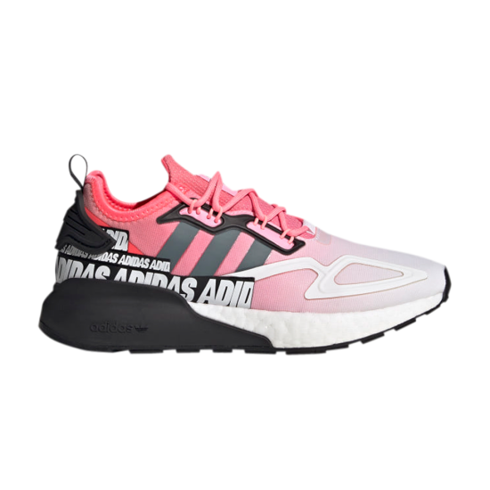 Wmns ZX 2K Boost 'Wordmark Heel Stripe - Semi Solar Red' ᡼