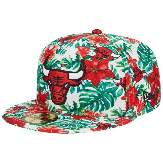 シカゴブルズ ニューエラ（New Era）（ニューエラ） Tropical Hibiscus 59FIFTY ぴったりした ハット - NBAグッズ  バスケショップ通販専門店 ロッカーズ