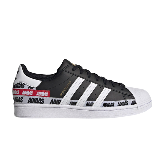 Superstar 'Wordmark Heel Stripe - Core Black' ᡼