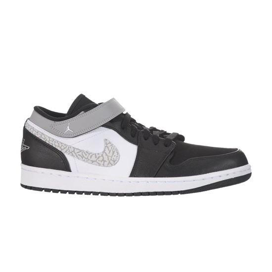 Air Jordan 1 Strap Low Black Matte Silver NBA