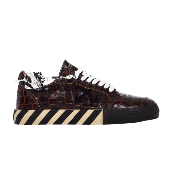 Off-White Vulc Sneaker Low 'Crocodile Pattern - Dark Brown' ᡼