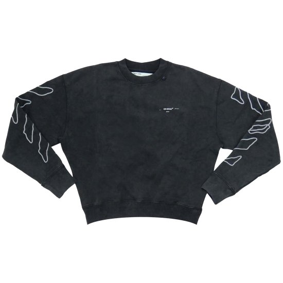 Off-White Abstract Arrows Over Crewneck 'Black / White' ᡼
