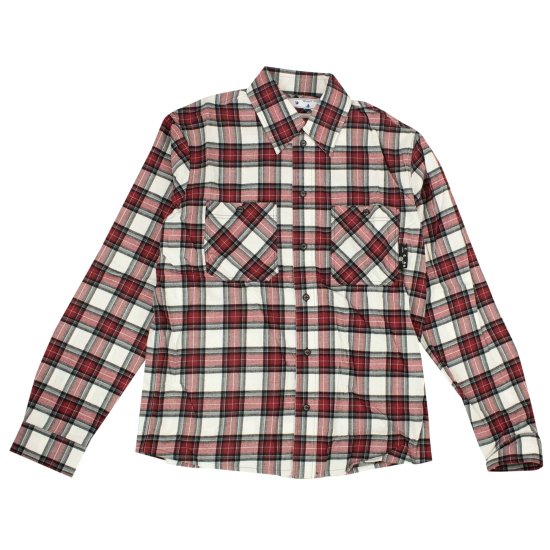 Off-White Check Arrow Flannel Shirt 'Red' ᡼