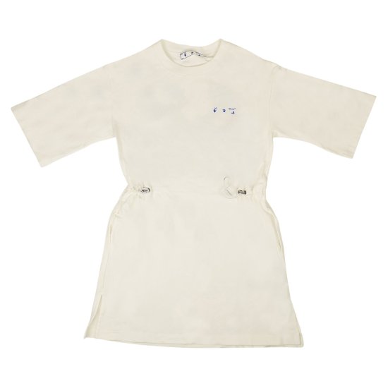 Off-White Flower Arrow T-Shirt Dress 'White' ᡼