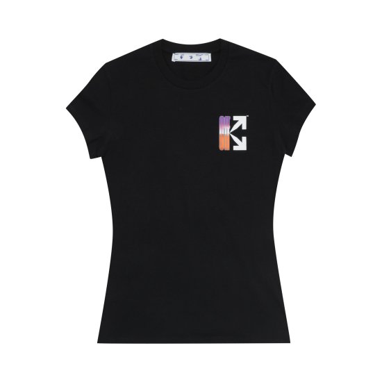 Off-White Gradient Carryover Fitted Tee 'Black/Multicolor' ᡼