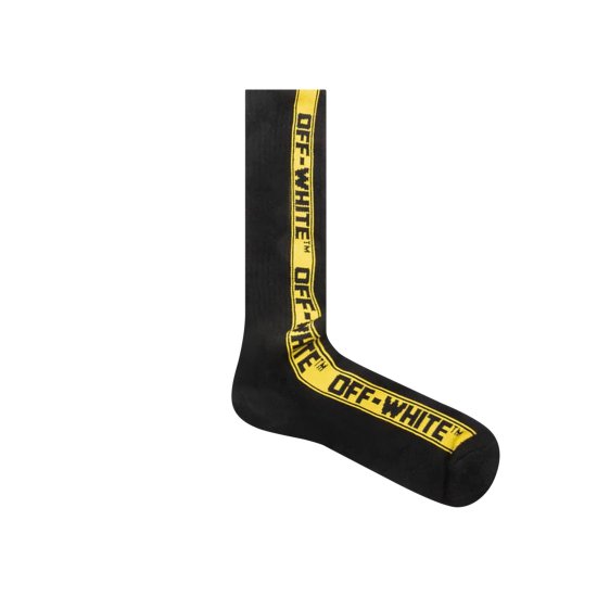 Off-White Industrial Belt Socks 'Black/Yellow' ᡼