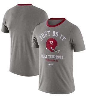 Alabama Crimson Tide Nike Vault Helmet Tri-Blend T-Shirt - Heathered Gray
 ͥ