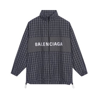Balenciaga Checkered Nylon Track Suit Jacket 'Black' ͥ