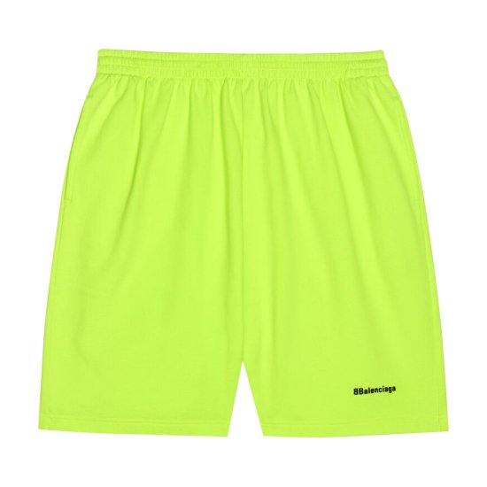 Balenciaga BB Corp Sweat Shorts 'Fluo Yellow/Black' ᡼