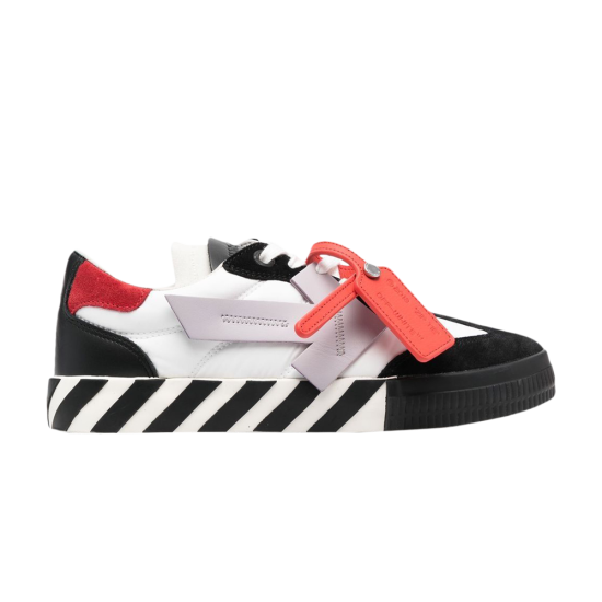 Off-White Floating Arrow Low Vulc Leather 'Black White Red' ᡼