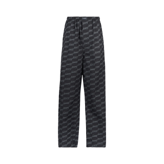 Balenciaga BB Monogram Pajama Pants 'Black/Grey' ͥ