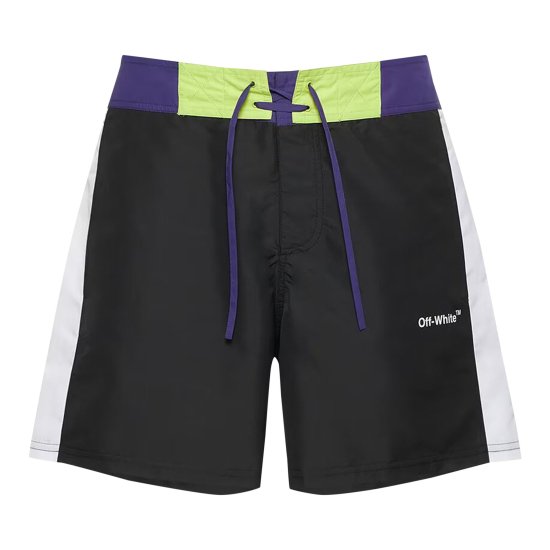 Off-White Arrow Block Sunset Swimshorts 'Black/Purple' ᡼