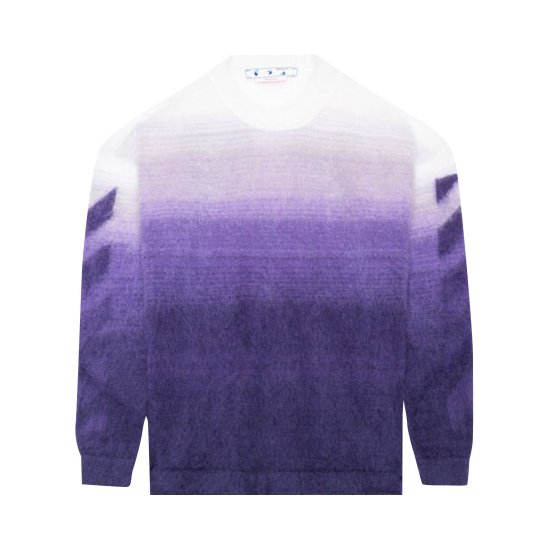 Off-White Diag Arrow Brushed Knit Crew 'Purple' ᡼