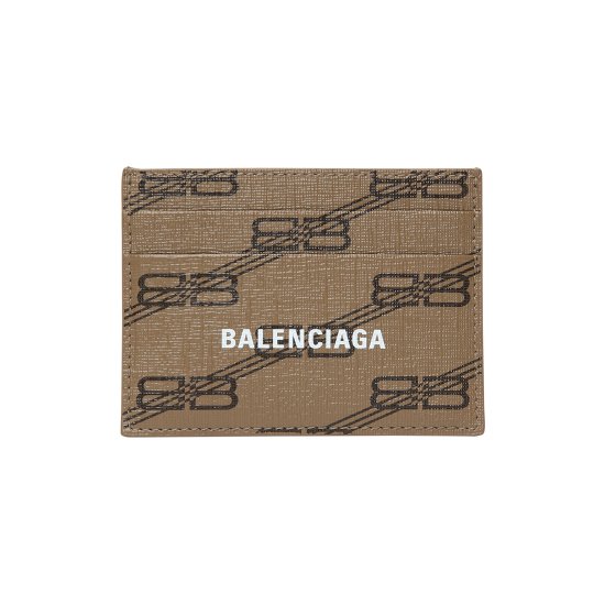 Balenciaga BB Monogram Card Case 'Beige/Brown' ᡼