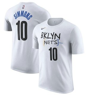ベン・シモンズ ブルックリンネッツ Nike 2022/23 シティ エディション ネーム & ナンバー Tシャツ - ホワイト サムネイル