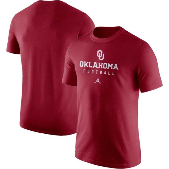 Oklahoma Sooners Jordan Brand Team Issue Performance T-Shirt - Crimson ᡼