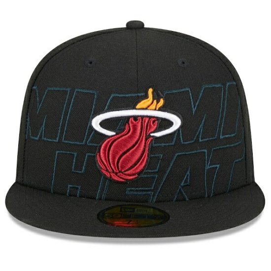 マイアミヒート ニューエラ（New Era）（ニューエラ） 2023 NBA ドラフト 59FIFTY ぴったりした ハット - ブラック -  NBAグッズ バスケショップ通販専門店 ロッカーズ