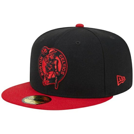 ボストンセルティックス ニューエラ（New Era）（ニューエラ） グラフィティUV 59FIFTY ぴったりした ハット - ブラック/レッド -  NBAグッズ バスケショップ通販専門店 ロッカーズ