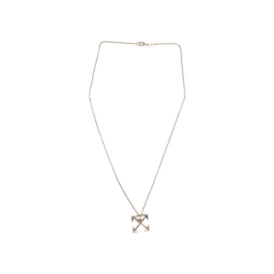 Off-White Small Arrows Necklace 'Silver' ᡼