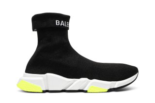 Balenciaga Speed Sneaker Cuffed 'Black Yellow' ͥ
