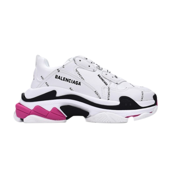 Balenciaga Triple S Sneaker 'Allover Logo - White Pink' ᡼