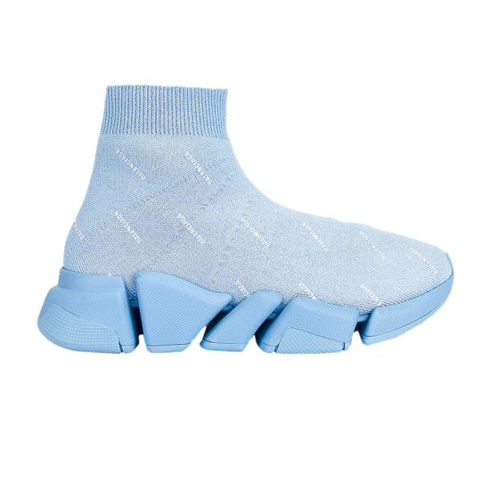 Balenciaga Speed 2.0 Sneaker 'Allover Logo - Soft Blue' ᡼