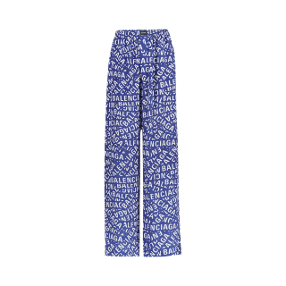 Balenciaga BB Monogram Pajama Pants 'Blue/Dirty White' ͥ