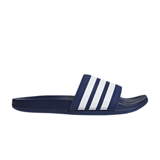 Adilette Comfort Slides 'Dark Blue White' ᡼