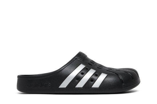 Adilette Clog 'Black Silver' ᡼