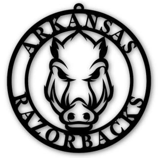 Arkansas Razorバックs 16'' チーム ロゴ カットアウト - ブラック