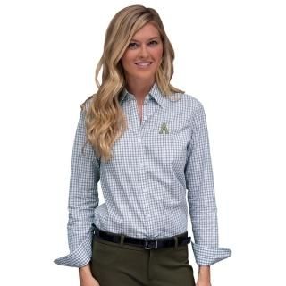 アーミー・ブラックナイツ レディース Easy ケア Gingham ボタン-アップ ロングスリーブ