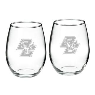 Bosトゥーn カレッジ Eagles 2ピース 21オンス(621ml) Stemless ワイン