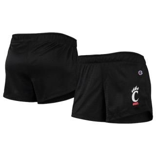 シンシナティ・ベアキャッツ チャンピオン レディース ロゴ メッシュ パンツ - ブラック