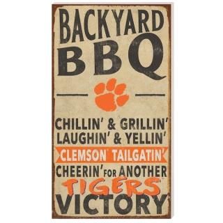 クレムゾン・タイガース 11'' x 20'' インドア/アウトドア BBQ サイン
