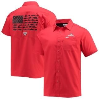 ジョージア・ブルドッグス Columbia PFG Slack Tide キャンプ ボタン-アップ
