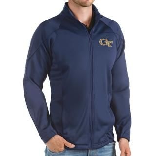 Georgia テック イエロー ジャケットs アンティグア リンク フル-ジップ ゴルフ ジャケッ