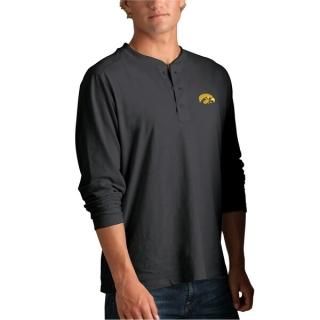 アイオワ・ホークアイズ Camブリッジ ヘンリー 3/4-スリーブ Tシャツ - ブラック