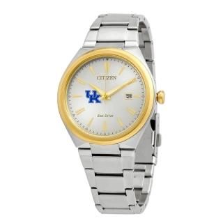 ケンタッキー・ワイルドキャッツ Citizen Eco-ドライブ ツー-トーン ウォッチ - シルバ