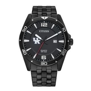 ケンタッキー・ワイルドキャッツ Citizen Quartz ブラック-トーン ステンレス スティー