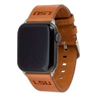 ルイジアナステイト・タイガース レザー Apple ウォッチ バンド - タン