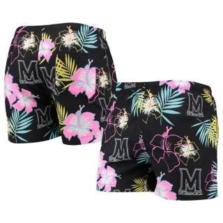 メリーランド・テラピンズ FOCO ネオン Floral スイム トランクス - ブラック