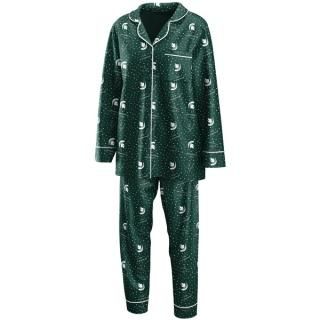 ミシガンステイト・スパルタンズ WEAR エリン・アンドリューズ レディース ロングスリーブ ボタン