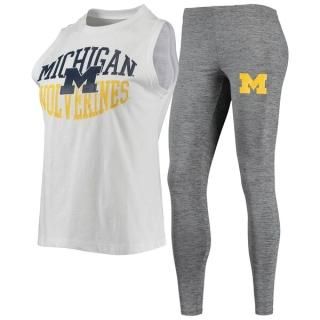 ミシガン・ウルヴァリンズ コンセプト スポーツ レディース タンクトップ & Leggings スリ