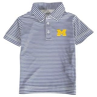 ミシガン・ウルヴァリンズ Garb キッズ(歩き始めの子供) カーsオン ポロ - ネイビー/ホワイ