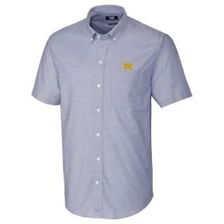ミシガン・ウルヴァリンズ カットter & Buck ストレッチ Oxford ボタン-ダウン ショ