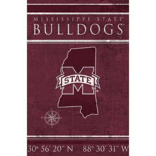 Mississippi ơ Bulldogs 17'' x 26''  Coordin ᡼