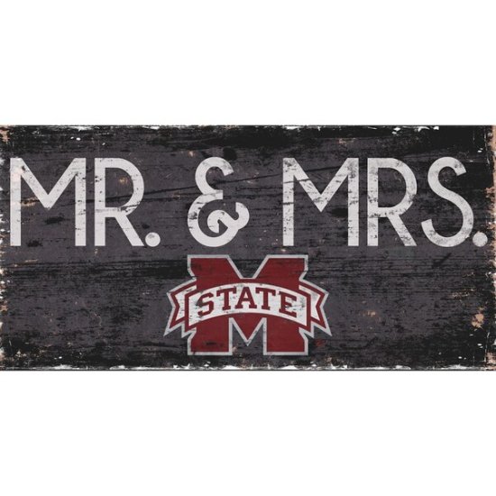 Mississippi ơ Bulldogs 6'' x 12'' Mr. & Mrs.  ᡼