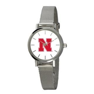 Nebraska Huskers レディース Plexus ステンレス スティール ウォッチ